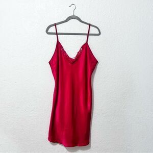 Vintage red slip nightgown size 1X